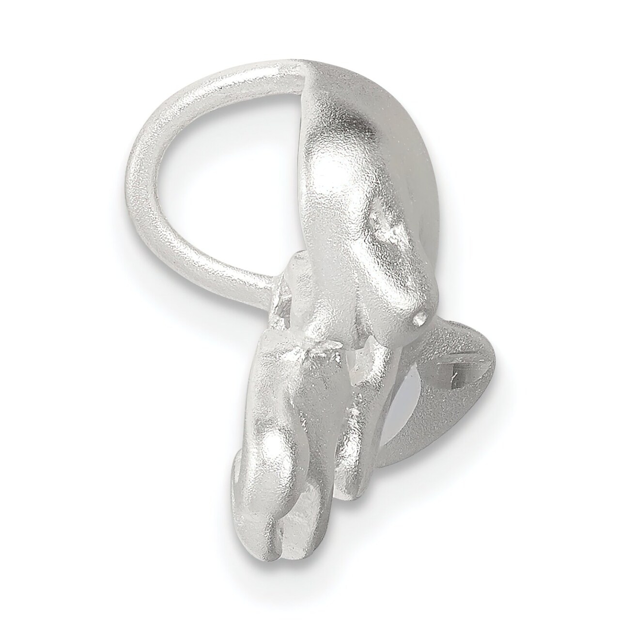 Sterling Silver Manatee with Baby Charm Pendant Jewelry 14mm x 27mm